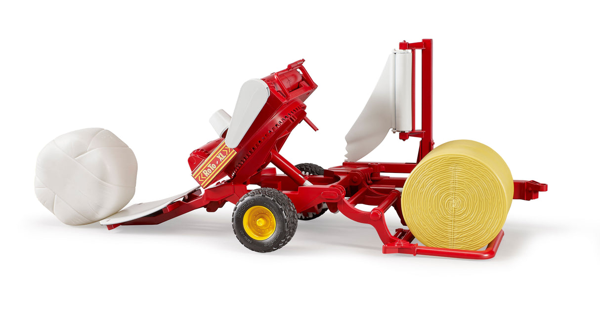 Bale wrapper with round bales - Farm Toy