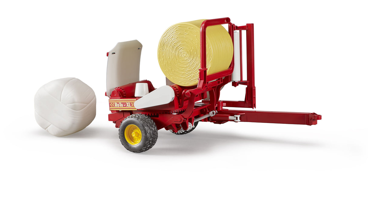 Bale wrapper with round bales - Farm Toy