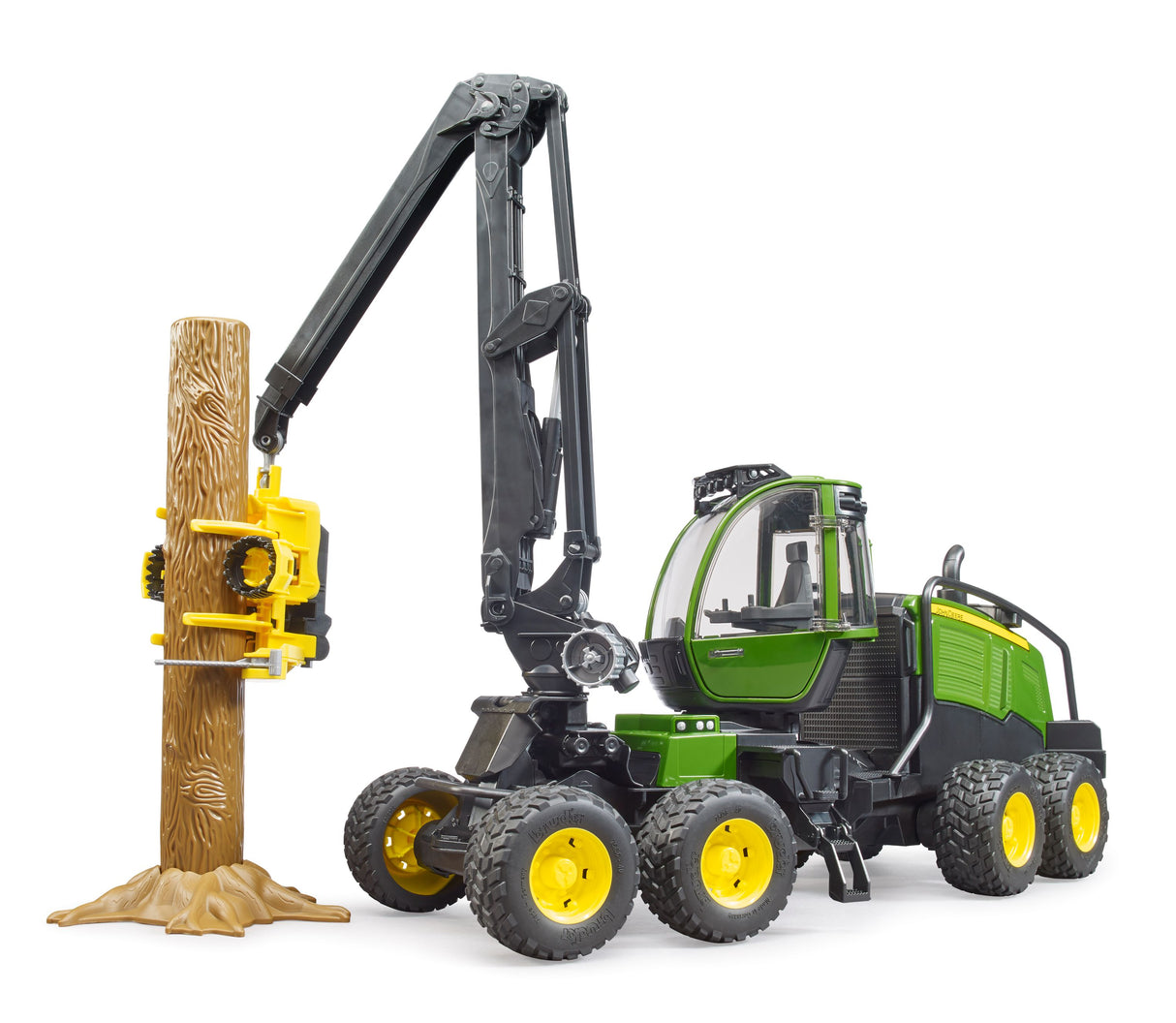 John Deere 1270G harvester with one tree trunk - Farm Toy