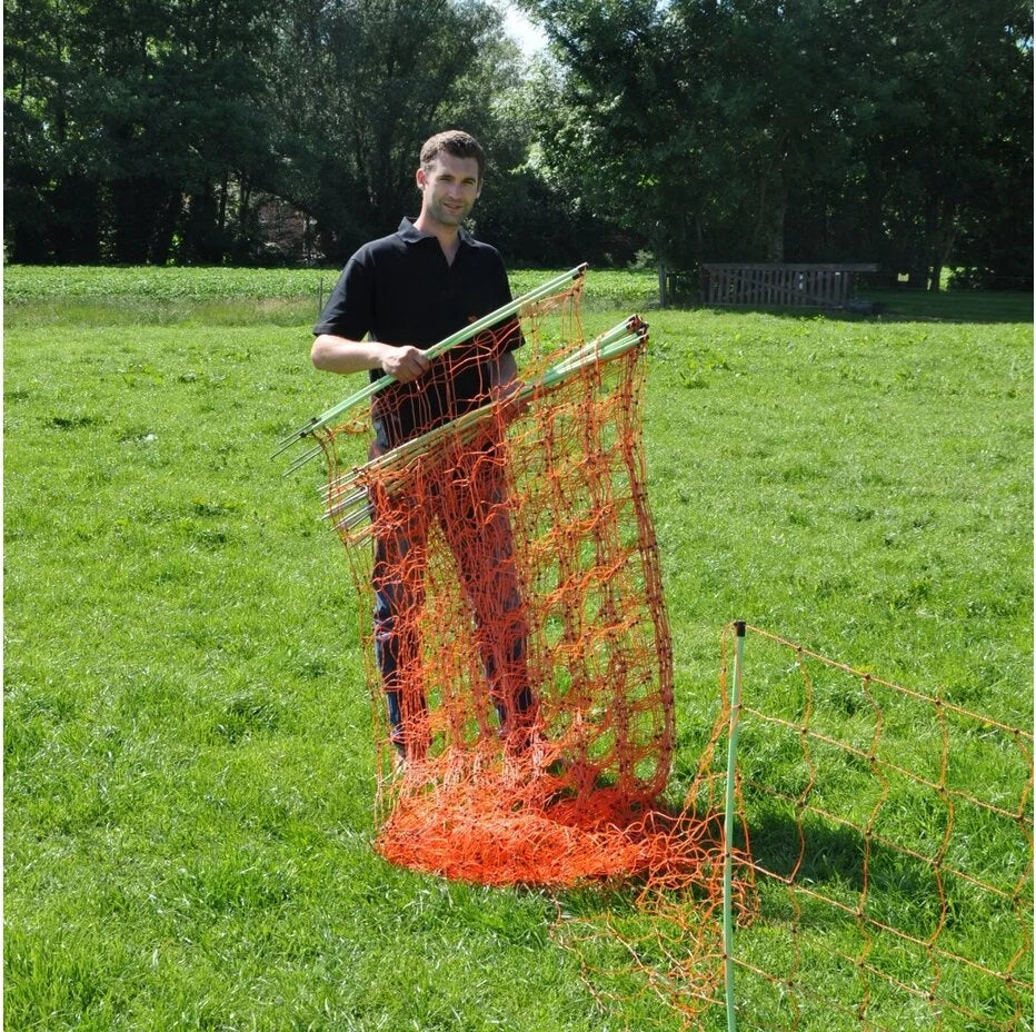 Gallagher Electric Fence Sheep Netting with Double Pin Posts | 90cm High x 50m Long