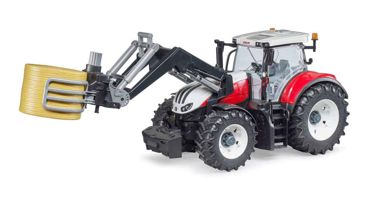 Bale gripper with 1 round bale - Farm Toy