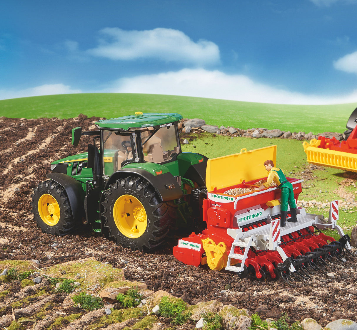 Pöttinger Vitasem 302ADD - Seed Drill and Harrow - Farm Toy