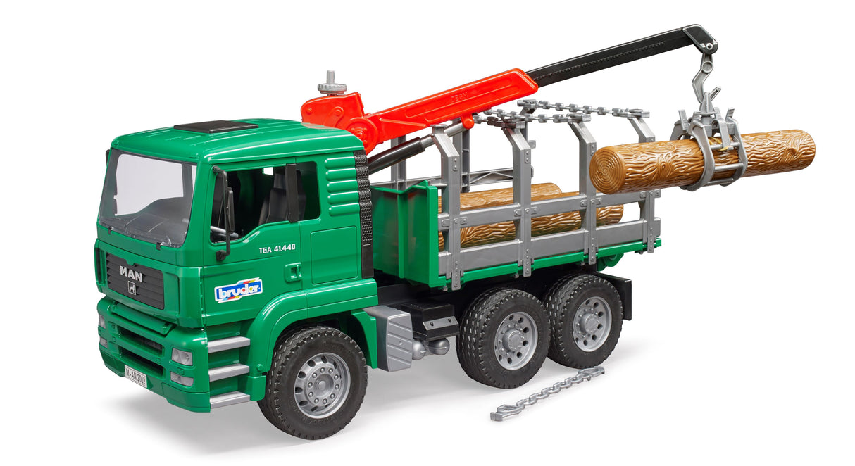 MAN Timber truck with loading crane - Farm Toy