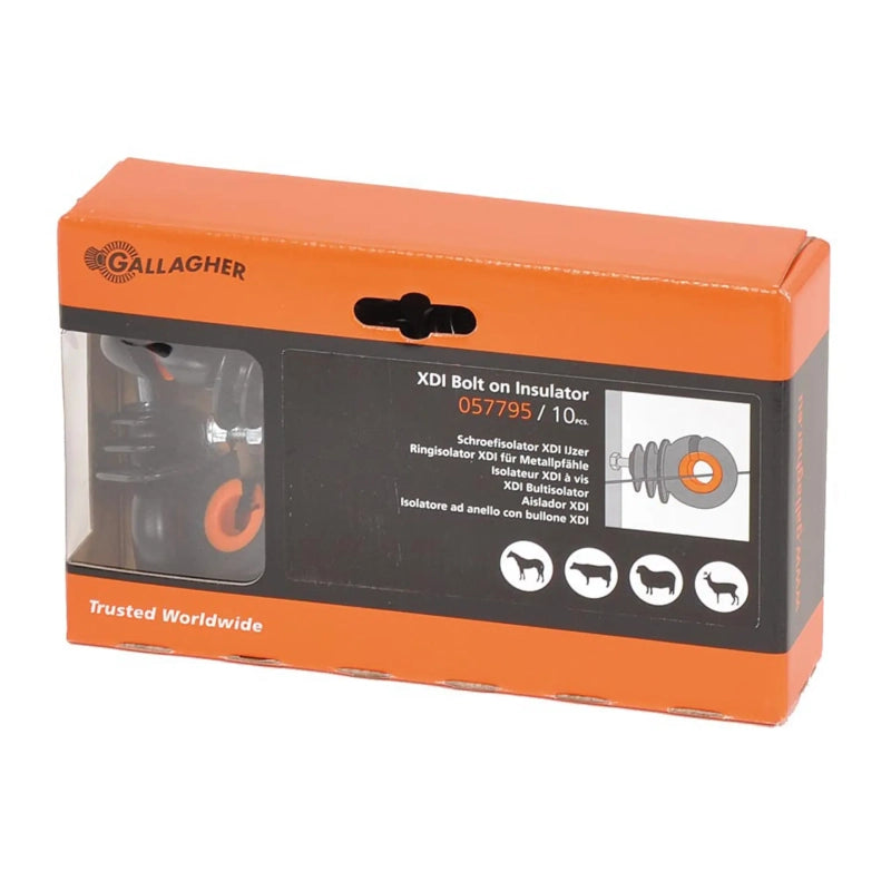 Gallagher XDI Bolt-on Electric Fence Insulator | Pack of 10 | ST