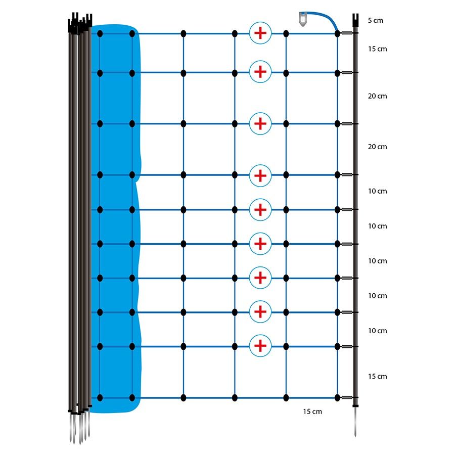 Gallagher Wolf Electric Netting, Blue | 120cm High x 50m Long | No longer available