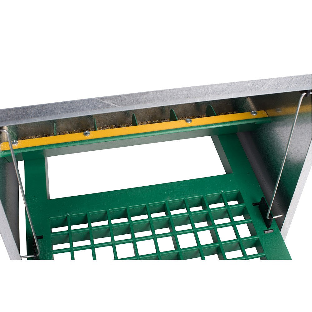 Treadle Chicken Feeder - Feed-O-Matic 20kg Capacity with Rat Guard Fitted