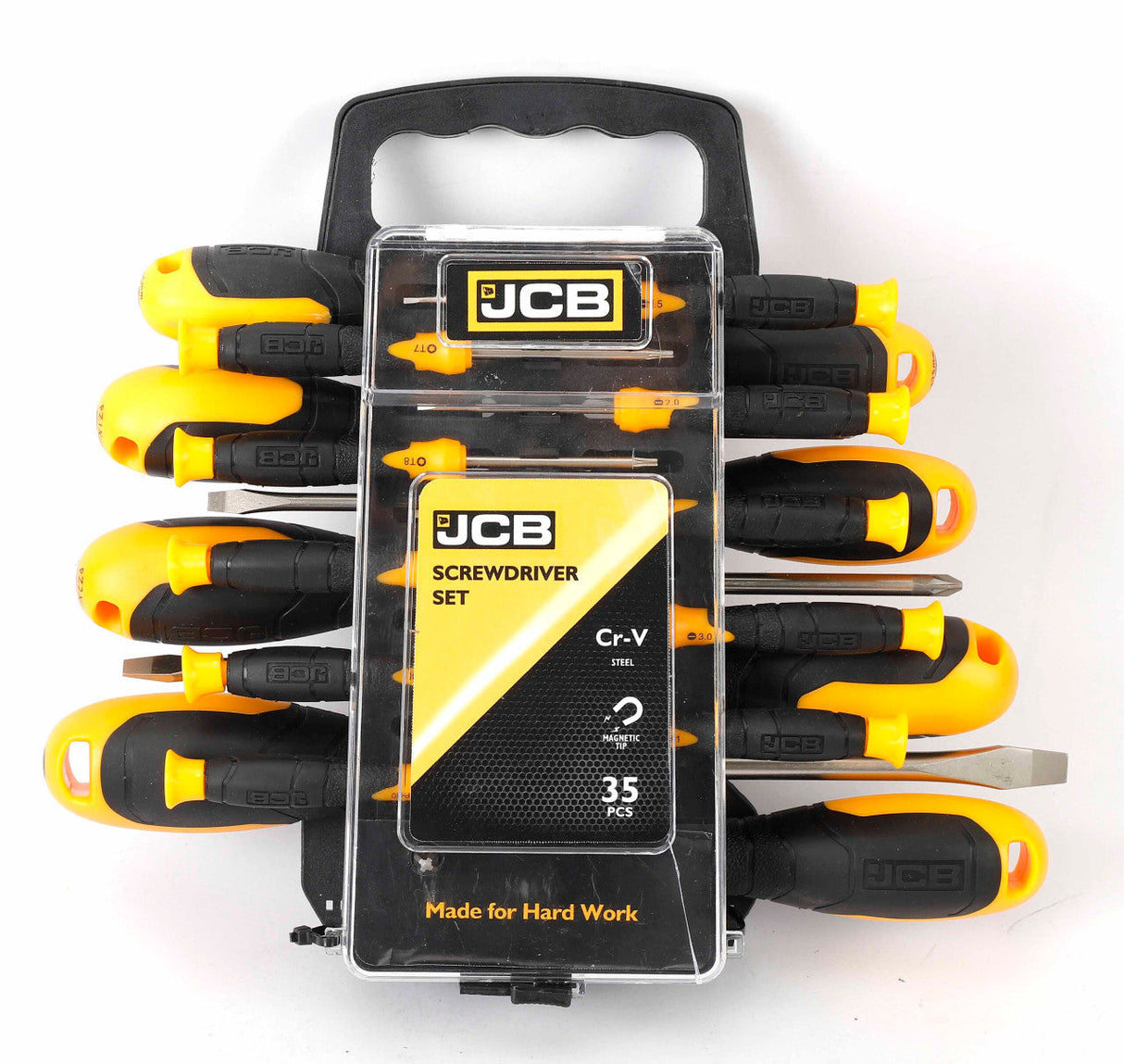 JCB 35 Piece Screwdriver Set, Heavy-duty S2 Steel