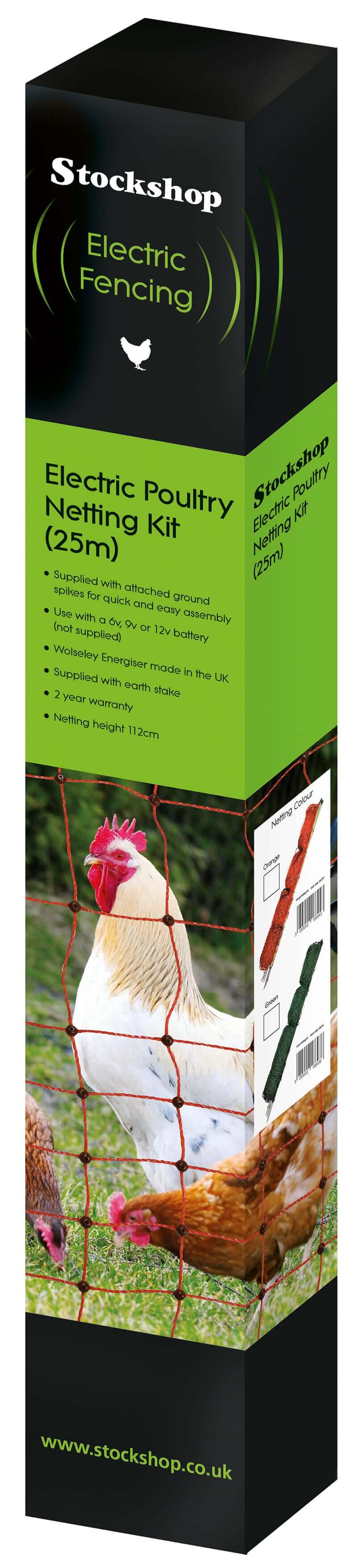 The 25m Stockshop Poultry Netting Kit