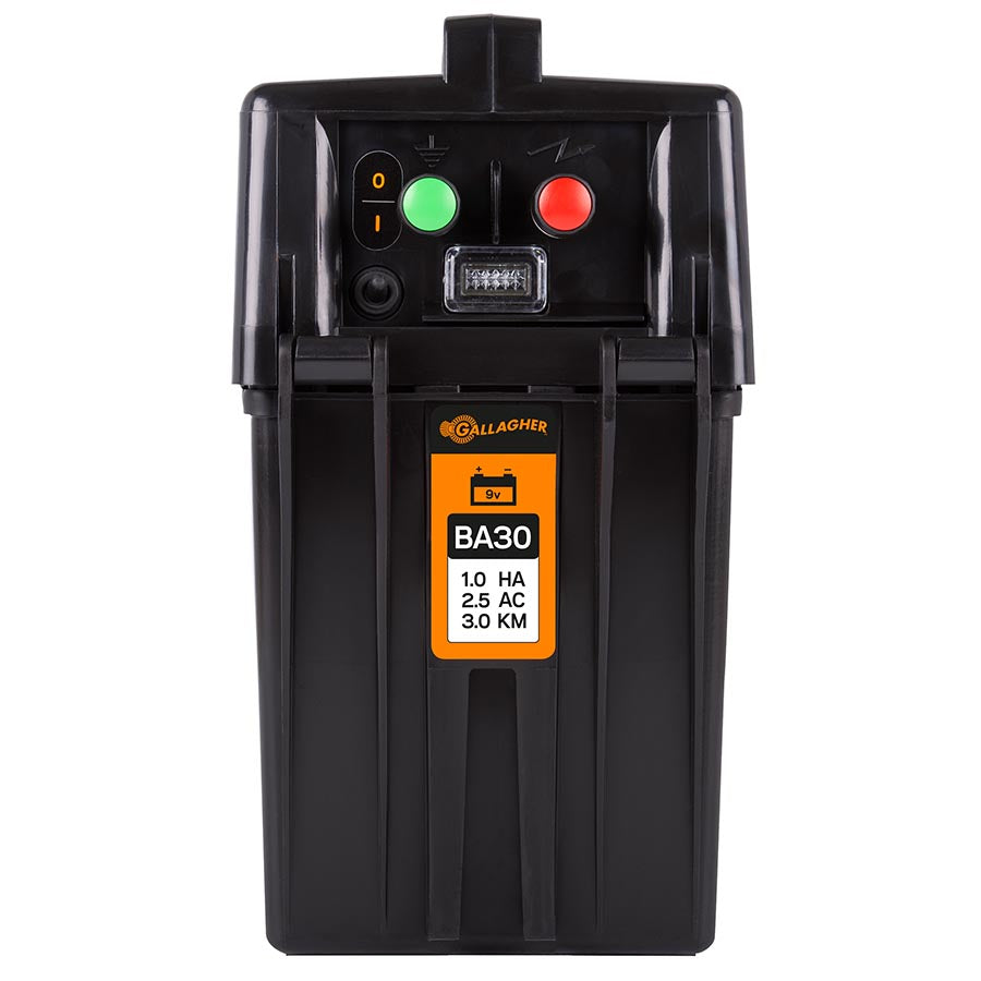 Gallagher BA30 battery Electric Fence energiser (9V/12V) including Free 55Ah Battery | ST |