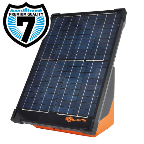 Gallagher S200 solar electric fence energiser incl. two 12 volt batteries