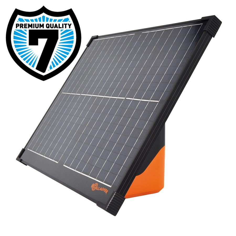 Gallagher S400 solar electric fence energiser supplied with two 12 volt batteries