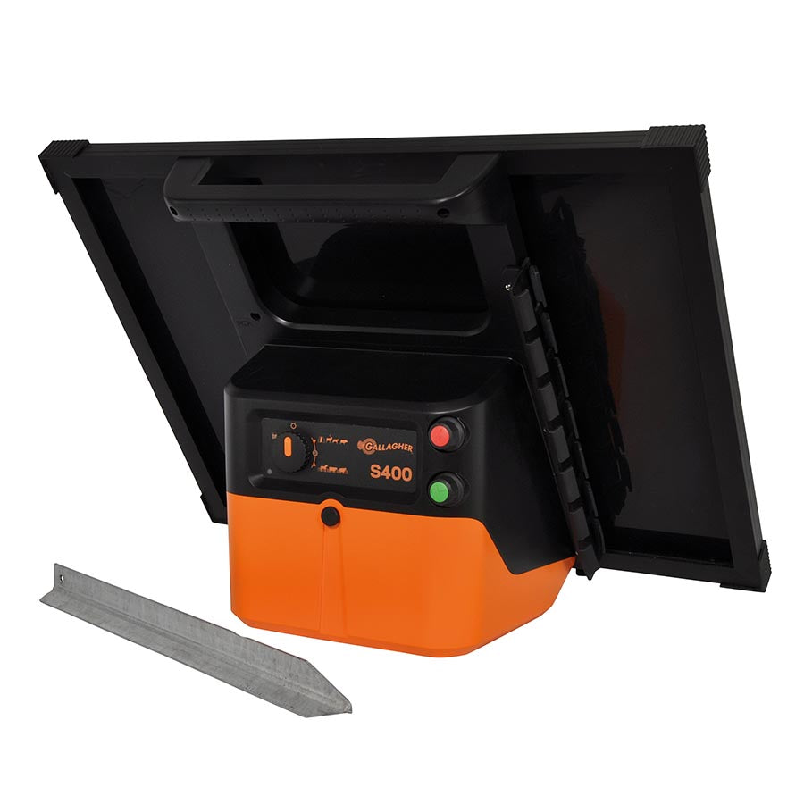 Gallagher S400 energiser suitable for temporary fencing
