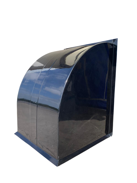 A 910mm wide fibreglass fan cowl for the outside of poultry houses