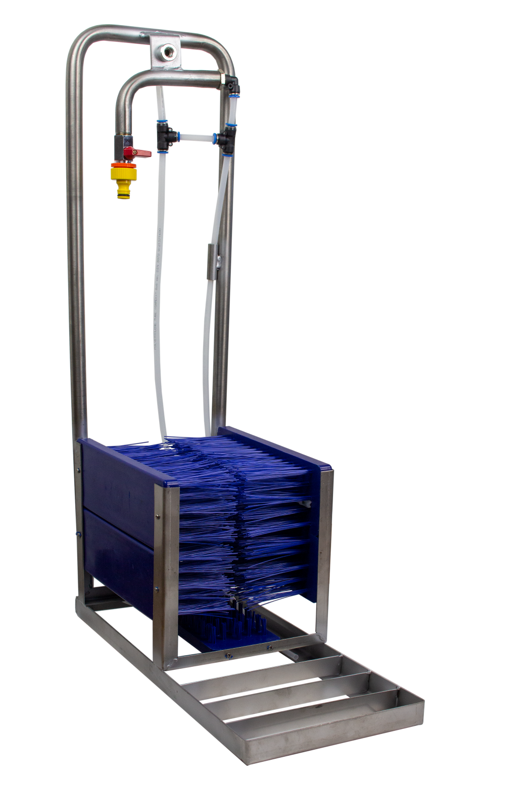 Boot Cleaner with side brushes and water hose