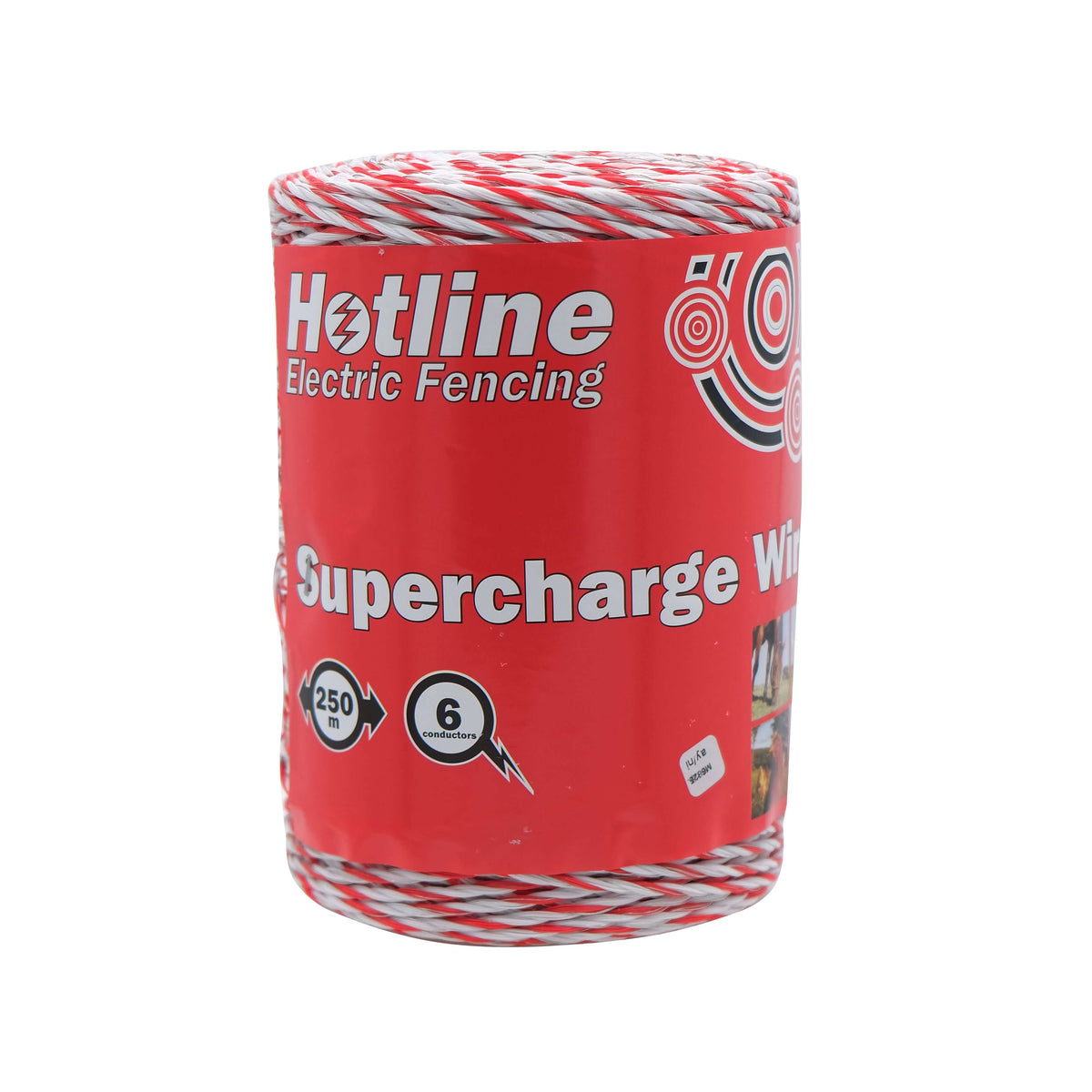Red spool of Hotline Electric Fencing Supercharge Wire