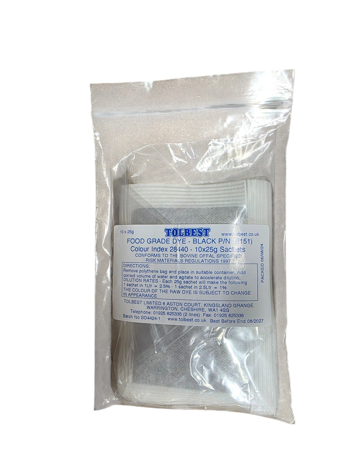 Black Food Stain Dye for condemned food | 25gm Sachet