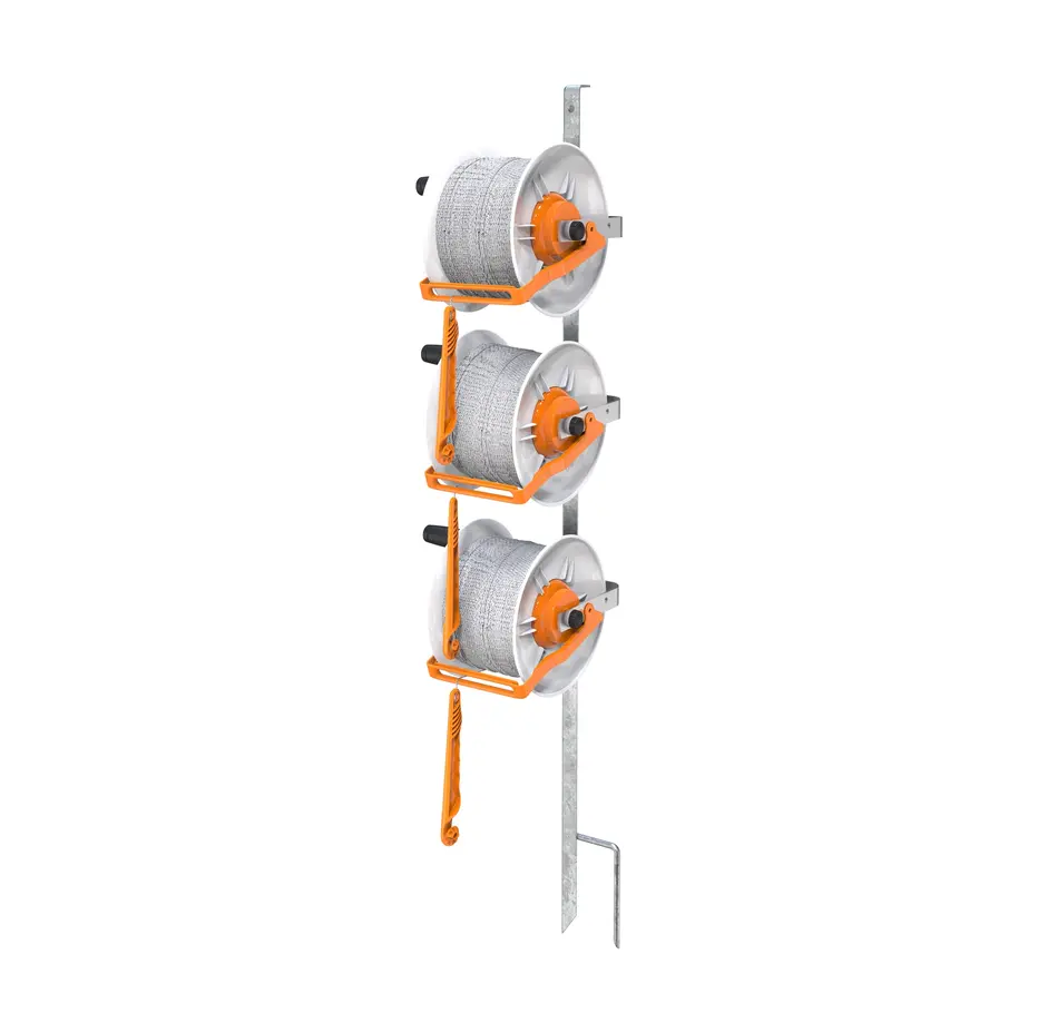 Gallagher Electric Fence Triple Geared Reel Stand incl. Vidoflex polywire