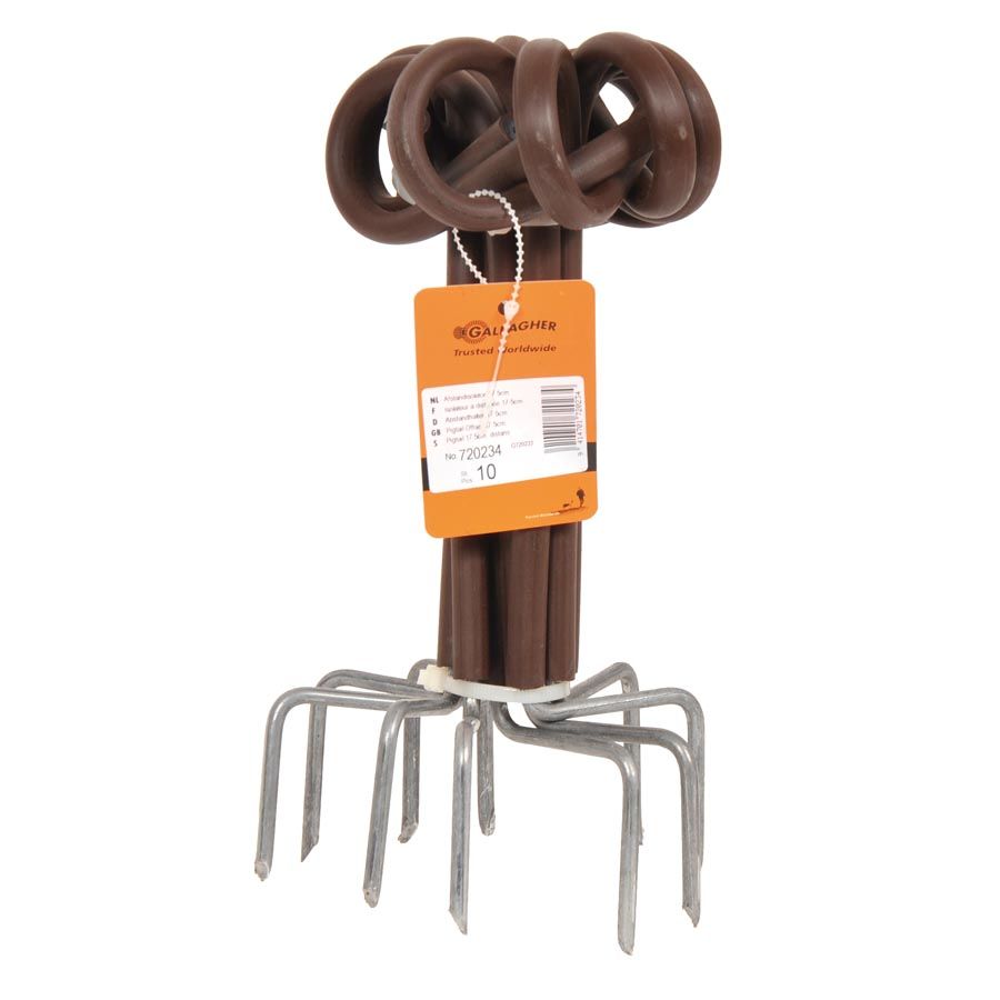 Gallagher Electric Fence Offset Pigtail Distance Insulator 17.5cm | Pack of 10 | ST |