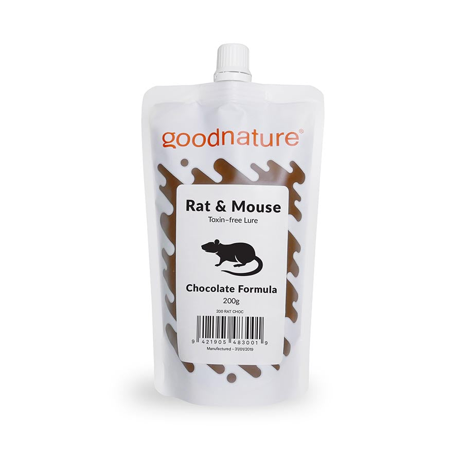 Goodnature Rat & Mouse Chocolate Formula 200g designed as a lure for rodents.