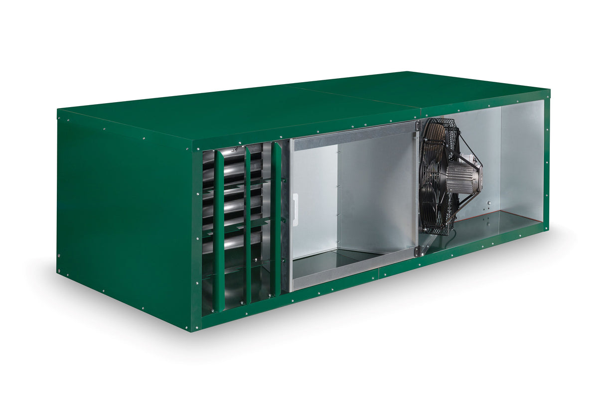Winterwarm DXE-080 warm air heater specifically designed for poultry houses.
