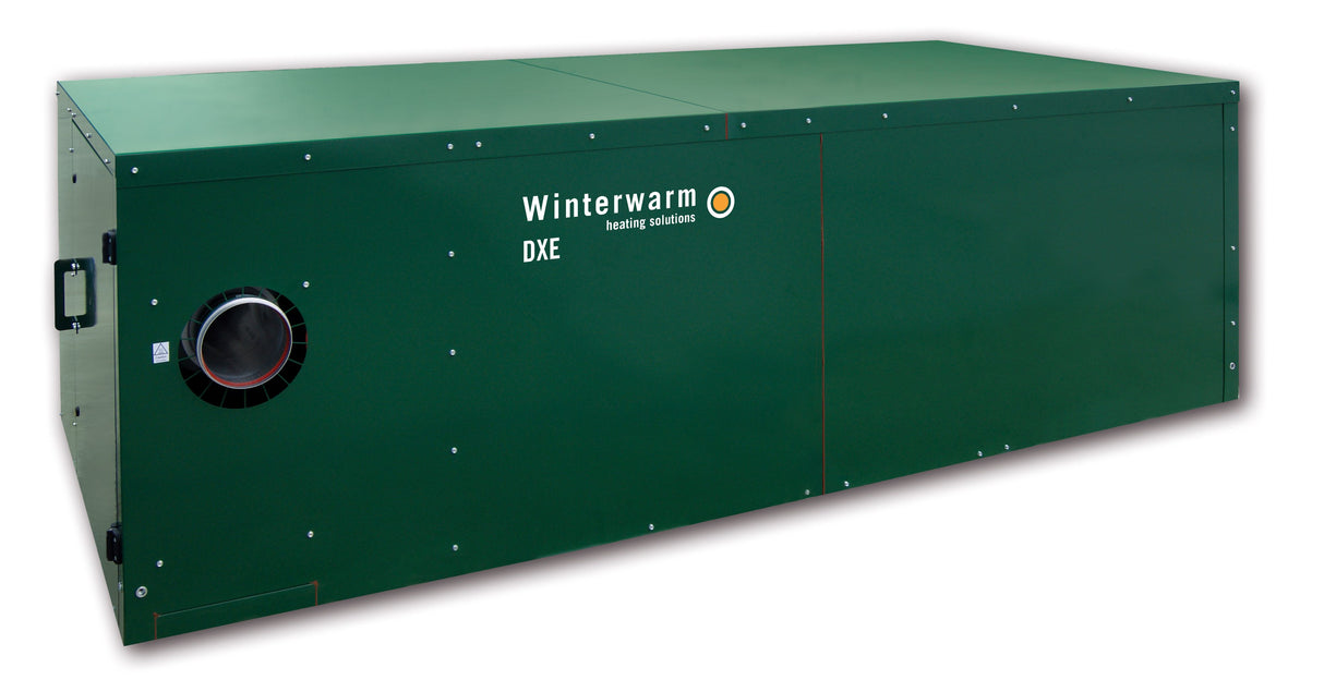 Winterwarm DXE-080 warm air heater specifically designed for poultry houses.