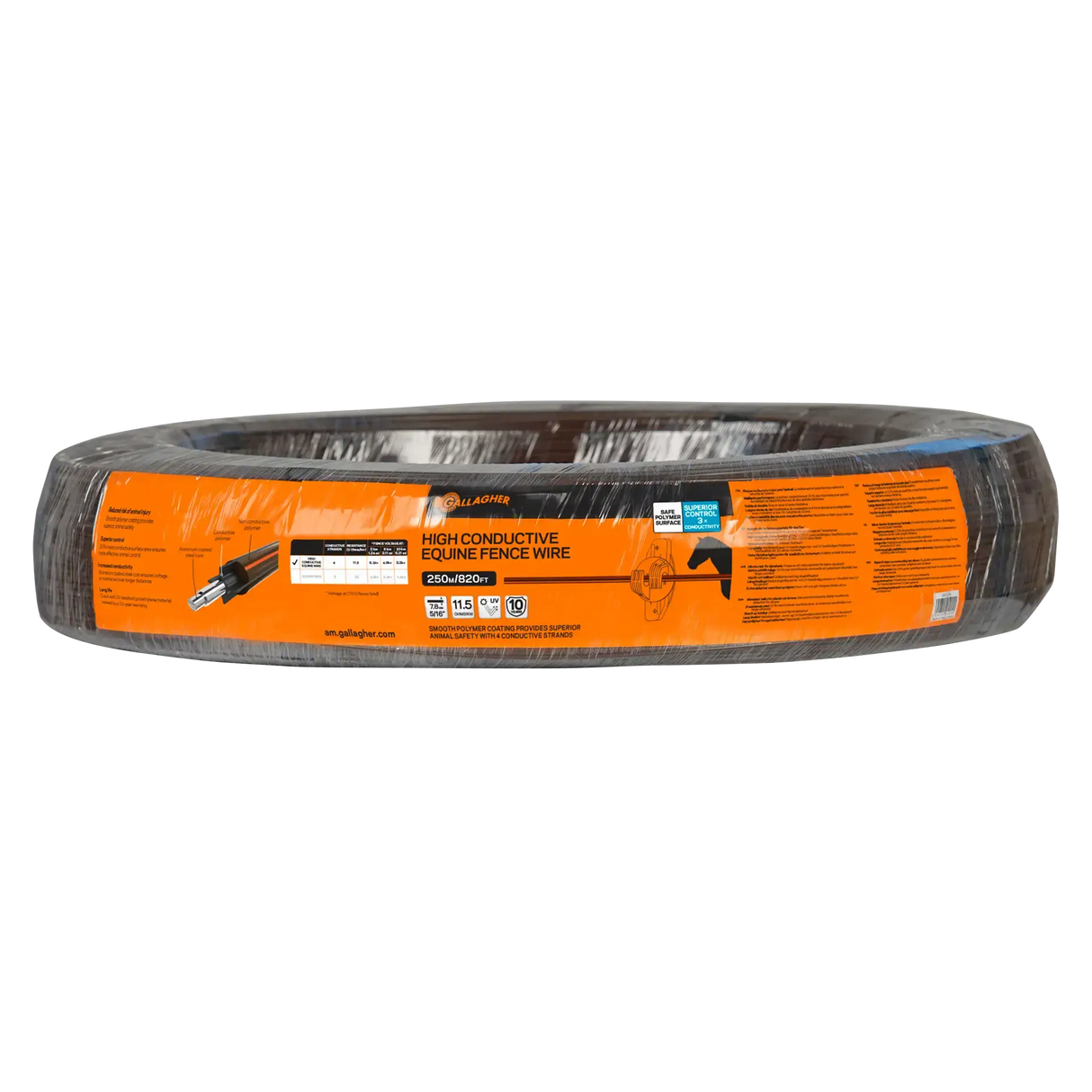 Roll of Gallagher high conductive equine fence wire
