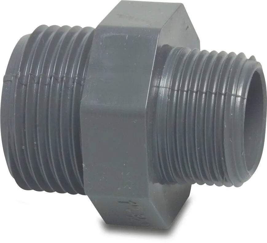 1" x ¾" PVC Reducing Nipple, Male thread x Male thread
