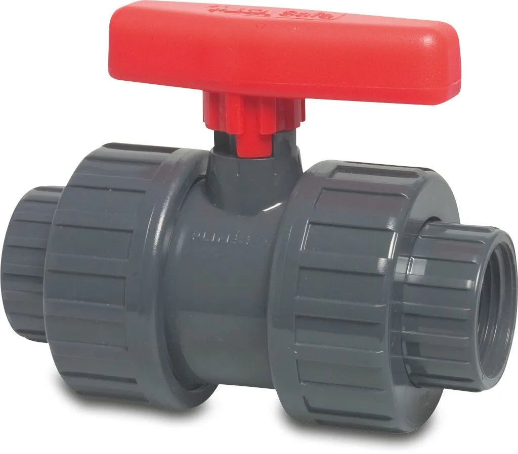 PVC Double Union Ball Valve 1/2" FBSP