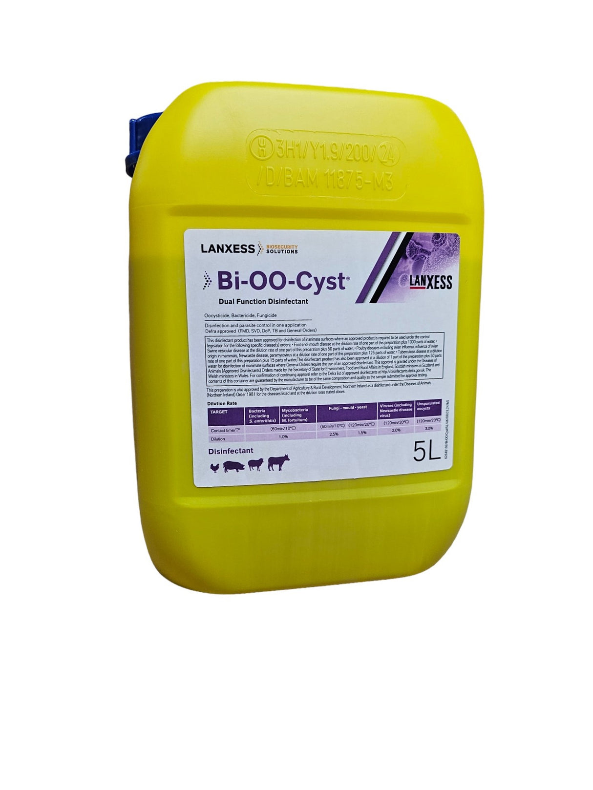 Bi-OO-Cyst Disinfectant and Coccidiosis Control and Disinfectant 5lt (DEFRA approved)