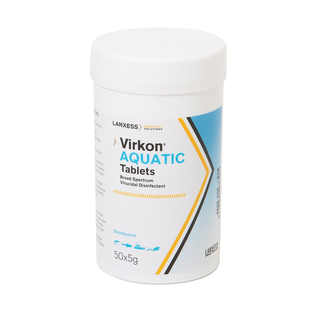 50 x 5gram Virkon™ Aquatic Tablets, Ideal for Koi keepers and anglers to prevent disease transmission