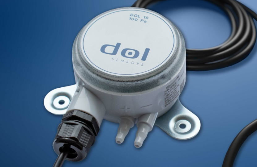 A DOL 18 electronic sub-pressure sensor with cables attached,