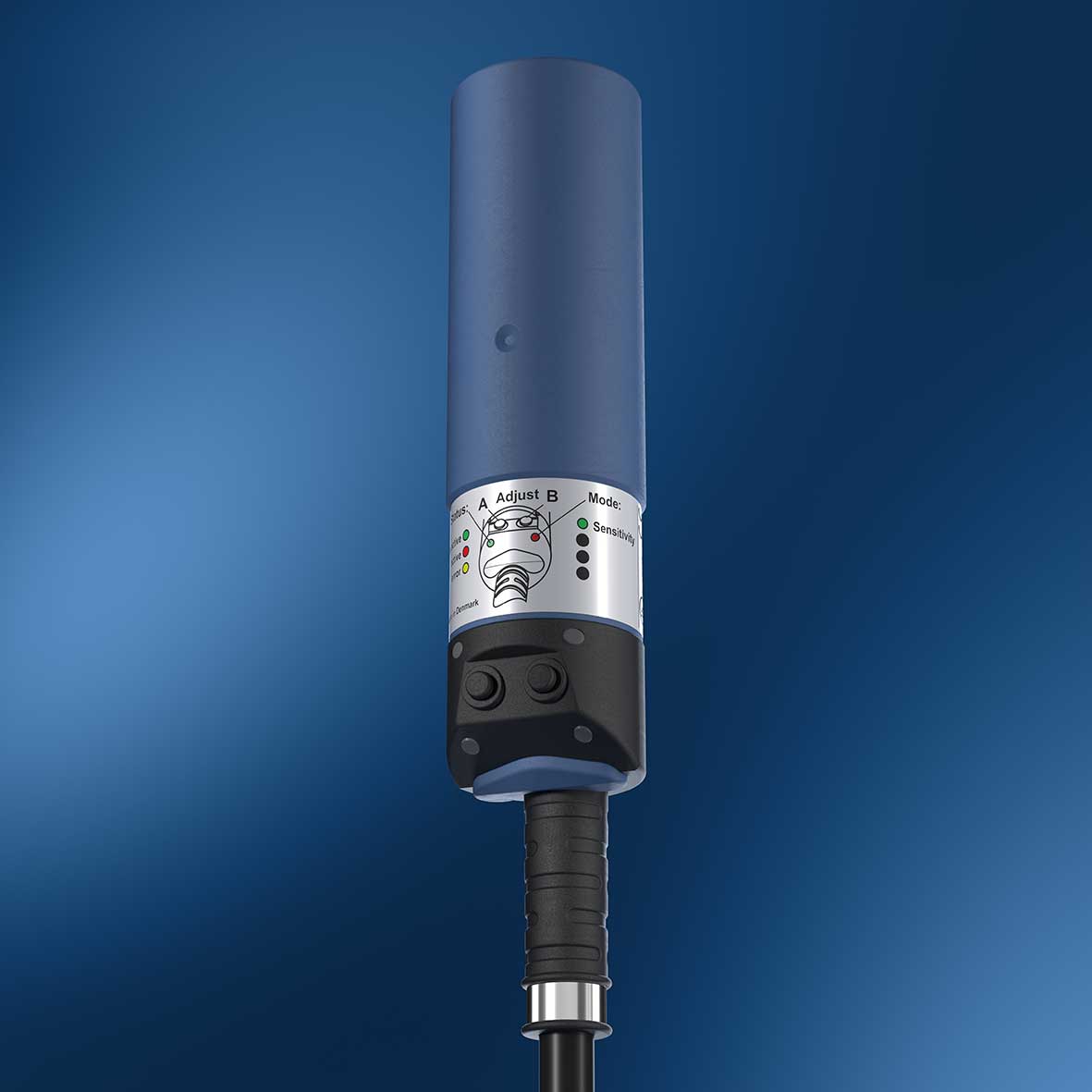 DOL 41R 10 to 30Volt Capacitive Sensor Designed for General Detection of Feed, Grain, and Solid Materials. This version has a Smooth body.