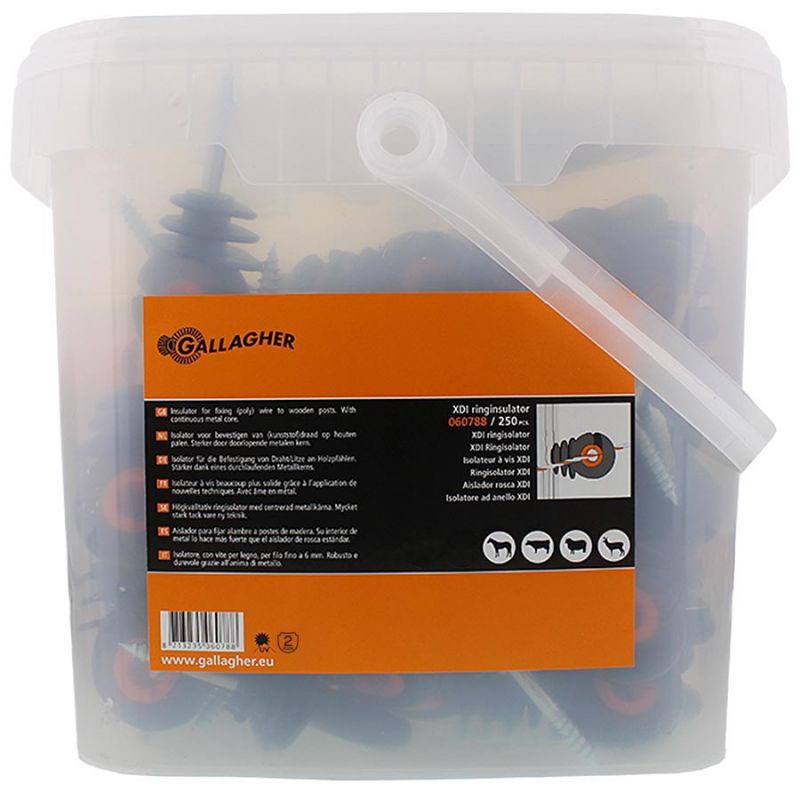Gallagher XDI Screw-In Electric Fence Insulator | Tub of 250 | ST |