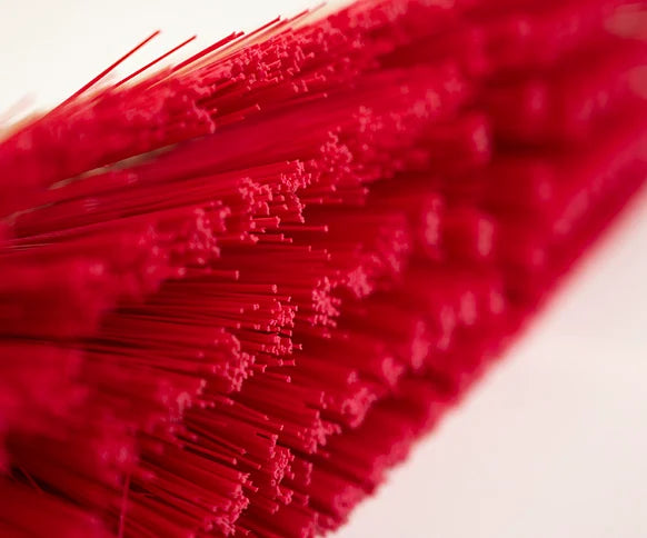 18" Medium Red PVC Platform Broom / Brush