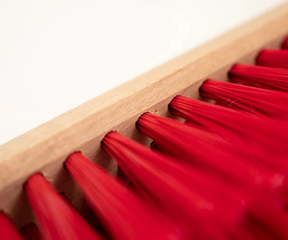 24" Medium Red PVC Platform Broom / Brush
