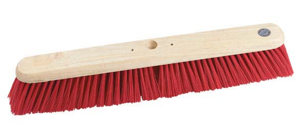 24" Medium Red PVC Platform Broom