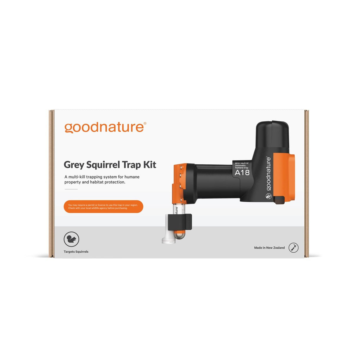 Goodnature Poison-free trap that quickly and painlessly controls grey squirrels