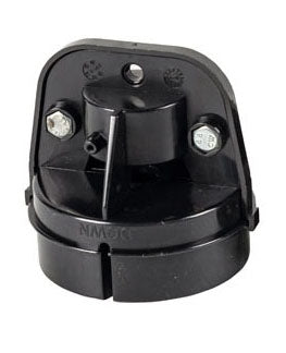 A black plastic cap with metal fasteners, for Roxell Pan line