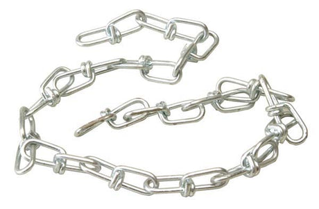 A reel of silver twisted link chain, 2.8mm in thickness