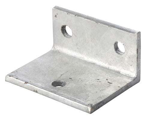 Bracket L 50 x 75 x 100, 3 hole. Ideal for mounting timbers to a wooden post.