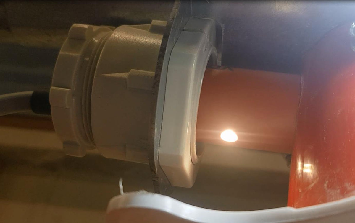 VDL Red Proximity switch with LED light for illuminating the last pan in the line to attract birds to it