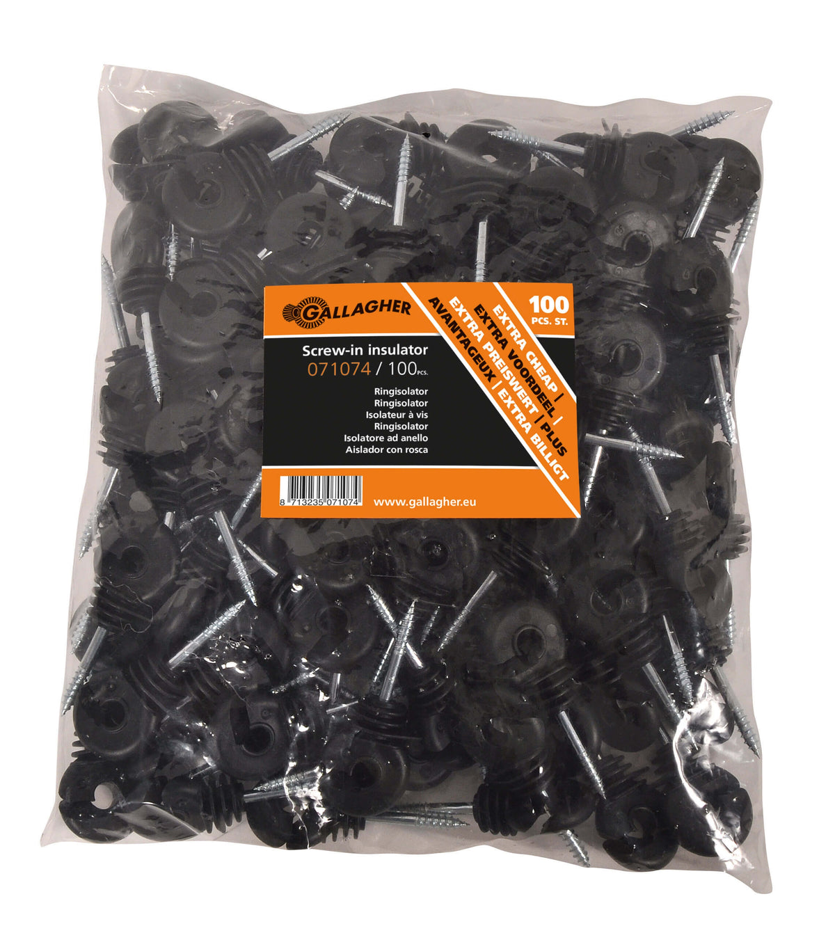 Gallagher Quality Screw in Insulator | Pack of 100 | ST |