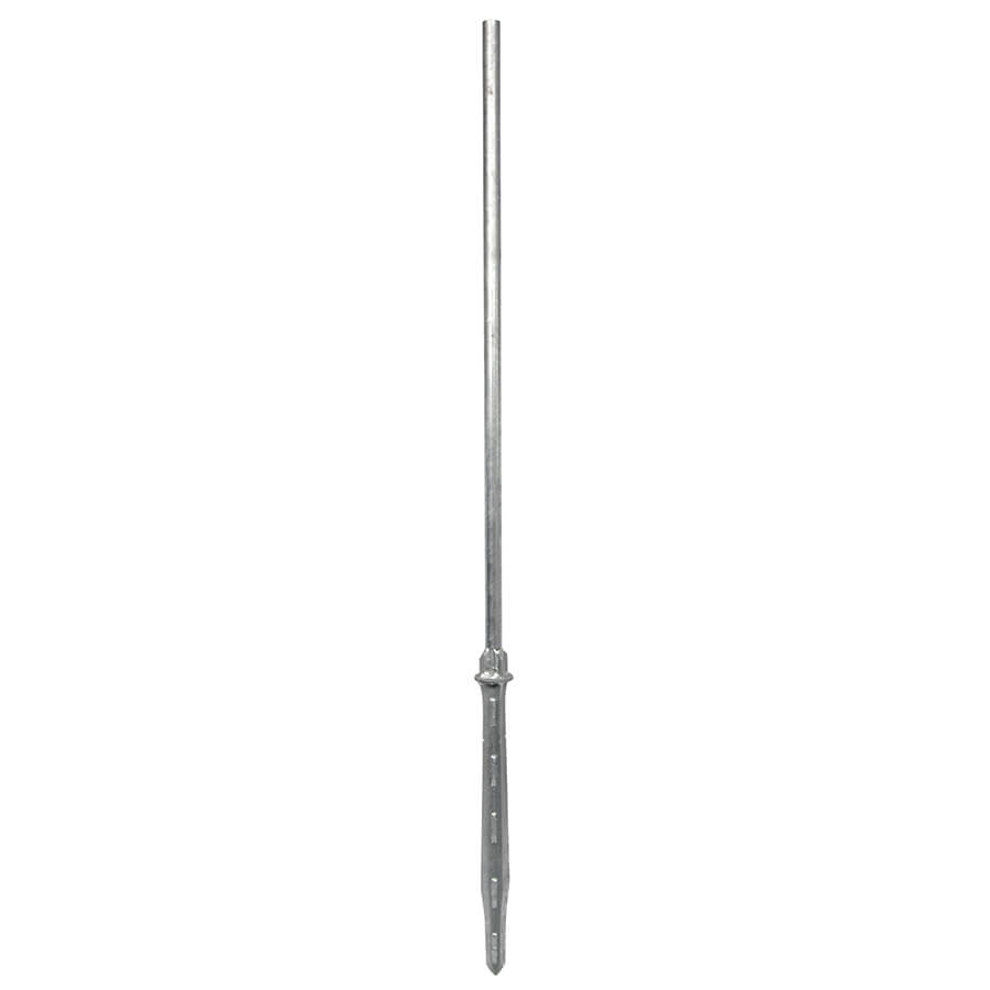 A silver-colored line post auger, a tool designed for placing Gallagher Line Posts in hard ground.