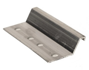 A silver-colored aluminium joiner plate with multiple holes, typically used for drinking systems.