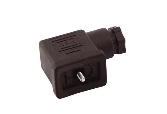 electrical connector block for a solenoid valve with a cable gland.