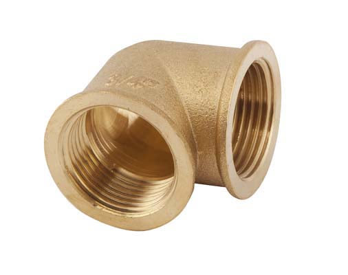 ¾" x ¾" Brass Elbow 90°, Female thread x Female thread
