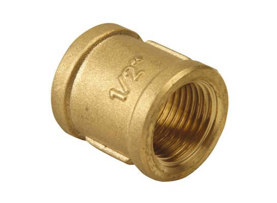 ½" x ½" Brass Socket, Female thread x Female thread