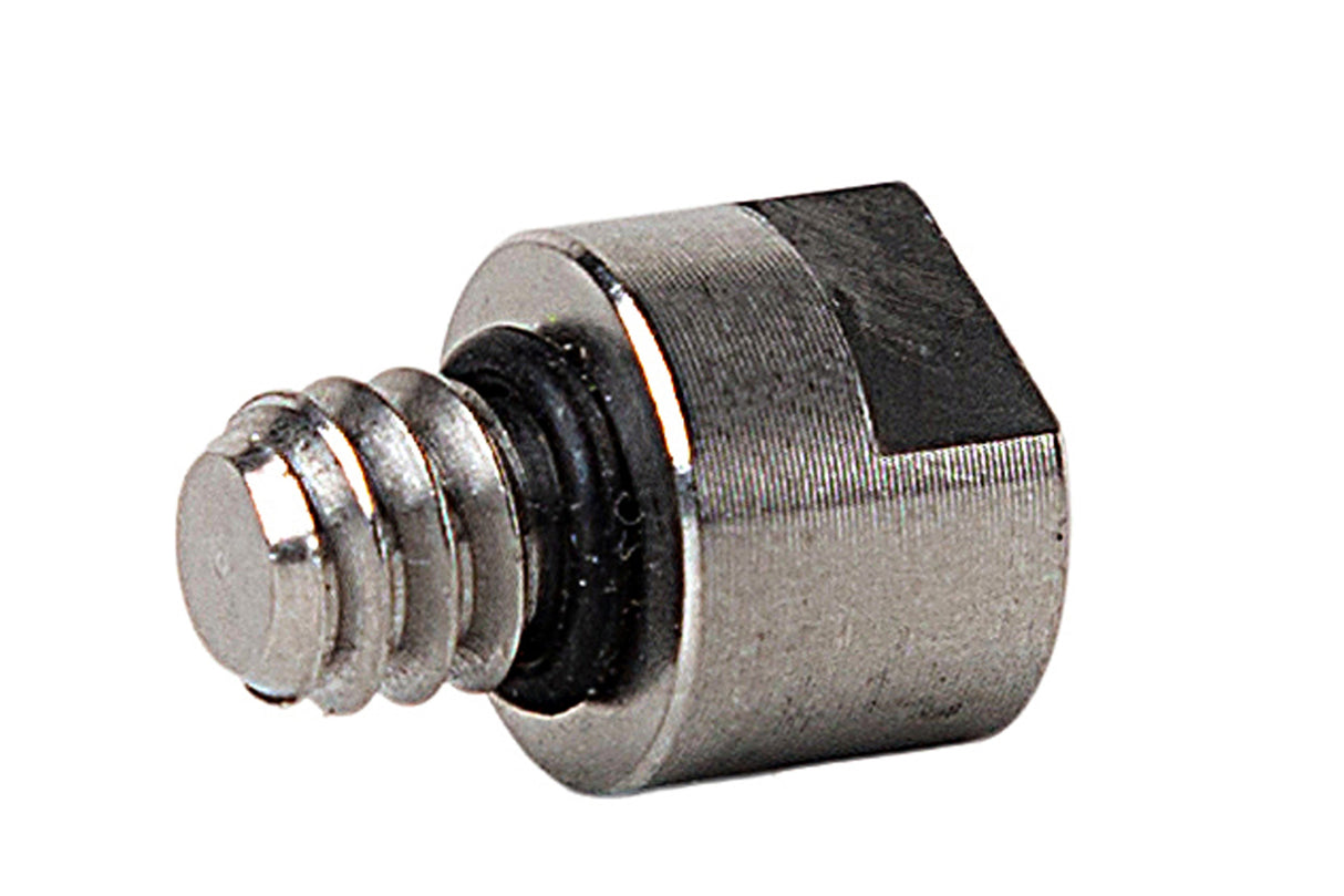 A stainless steel plug for a Lubing Top-Climate Misting System.