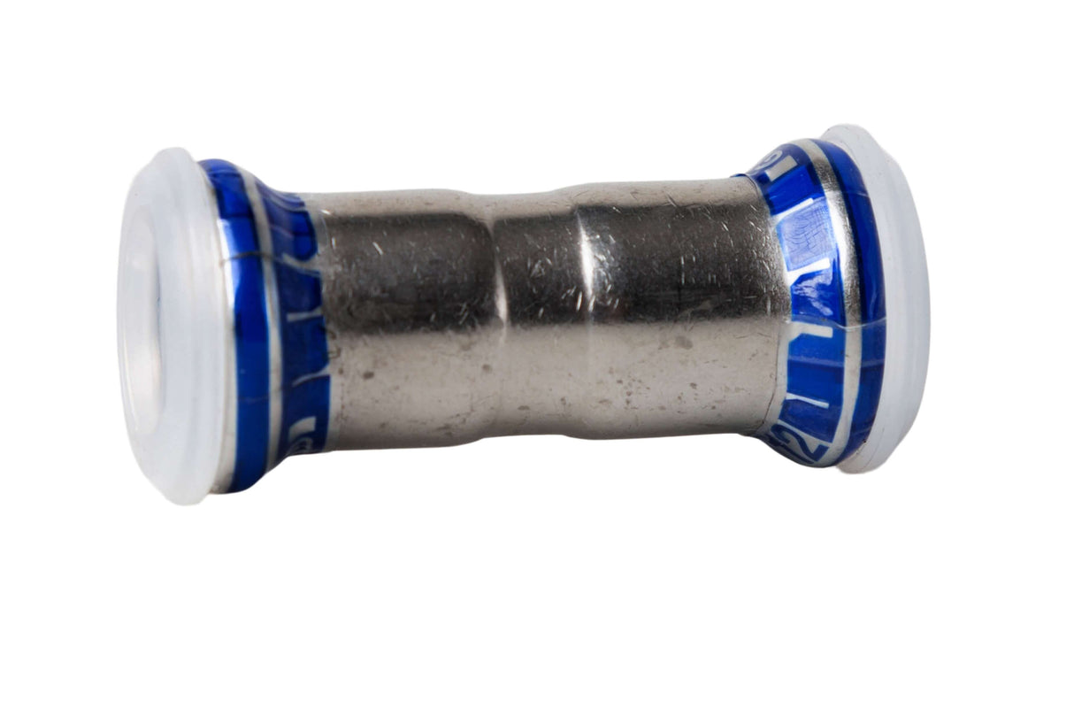 Stainless steel PressFix coupling G12 straight for lubing top-climate misting system.