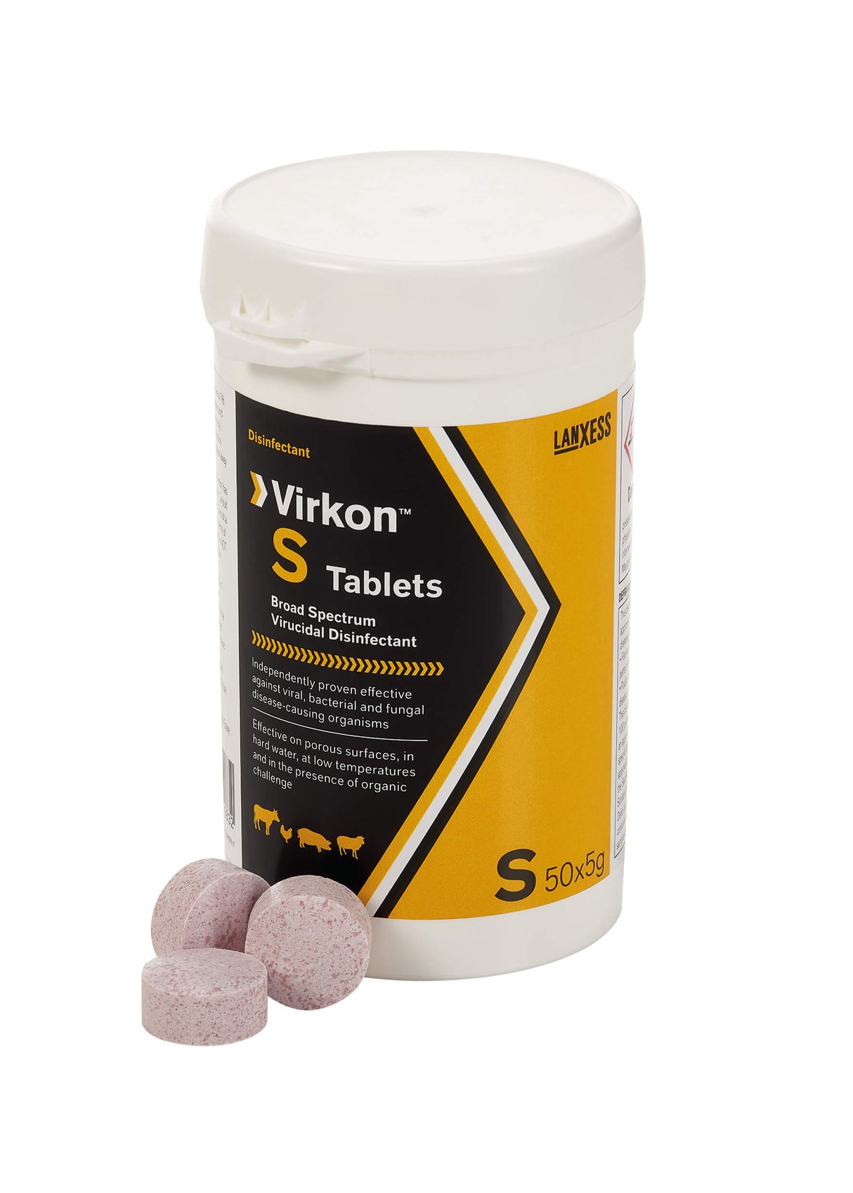 Virkon S Soluble Tablets intended for use as a disinfectant.